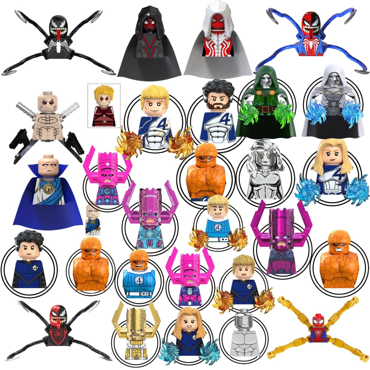 Blind Box Mini Building Blocks TV6204 Personaggi Big Goblin Spiderman Iron Man Venom Captain Hawk Deadpool Armor Regalo di Natale Giocattolo