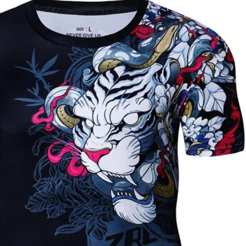 Men's Running Compression T-shirt with Short Base Men's Fitness Sport Basket Football Gymnasium Camping Hiking Horse Riding Fund Tee Clothing 9