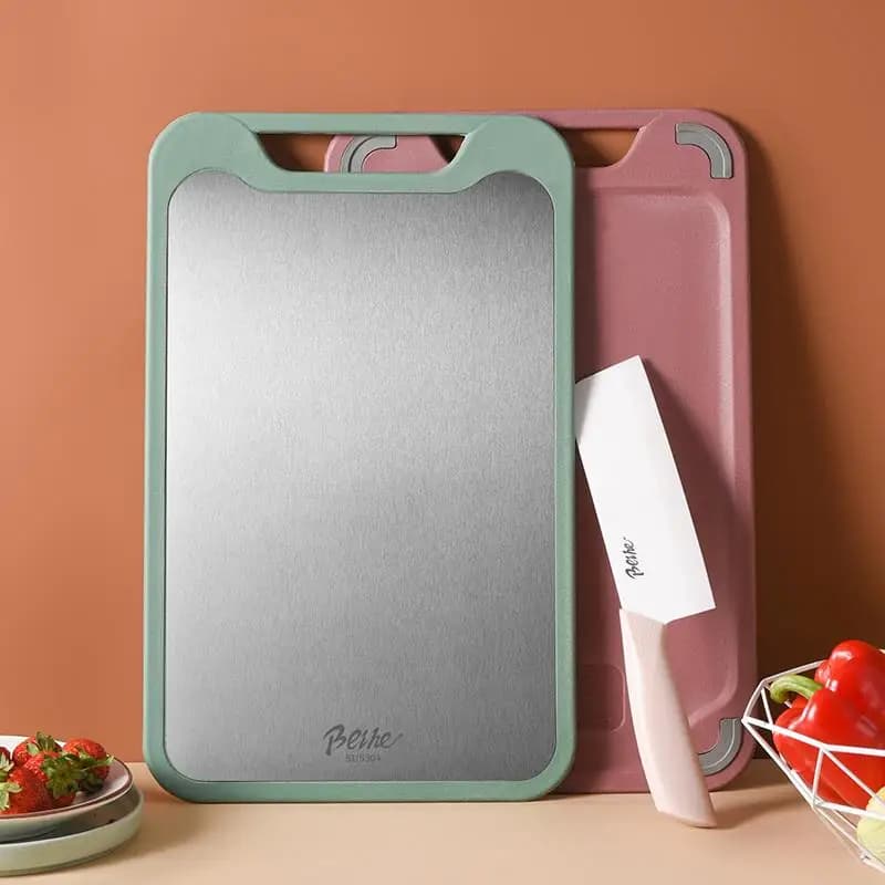 Stainless Steel Plastic Double-sided Multifunctional Cutting Board Vegetables And Meat Chopping Cutting Board Two Sides