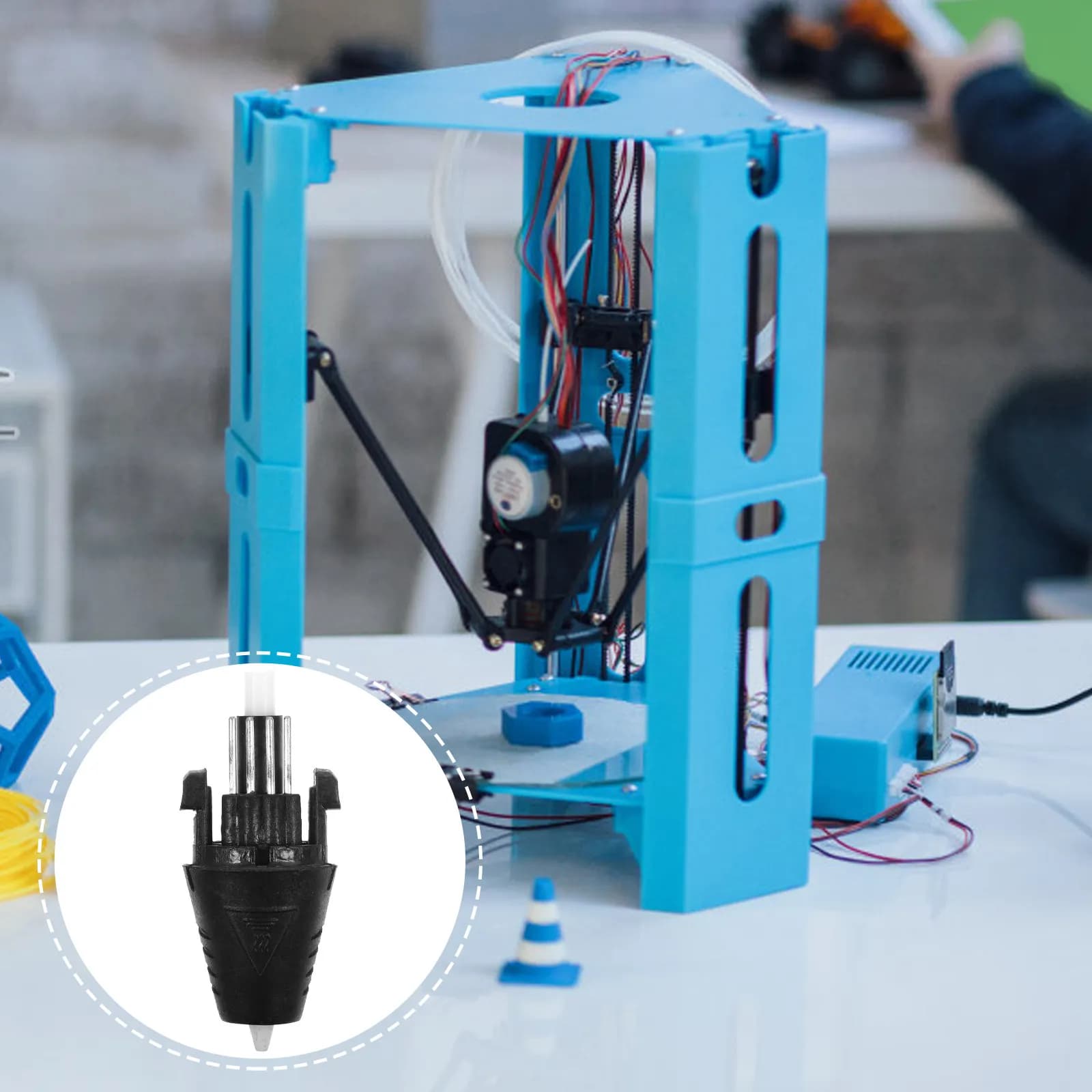 Ugello di ricambio nero per stampante 3D ABS PLA, per installazione filamento