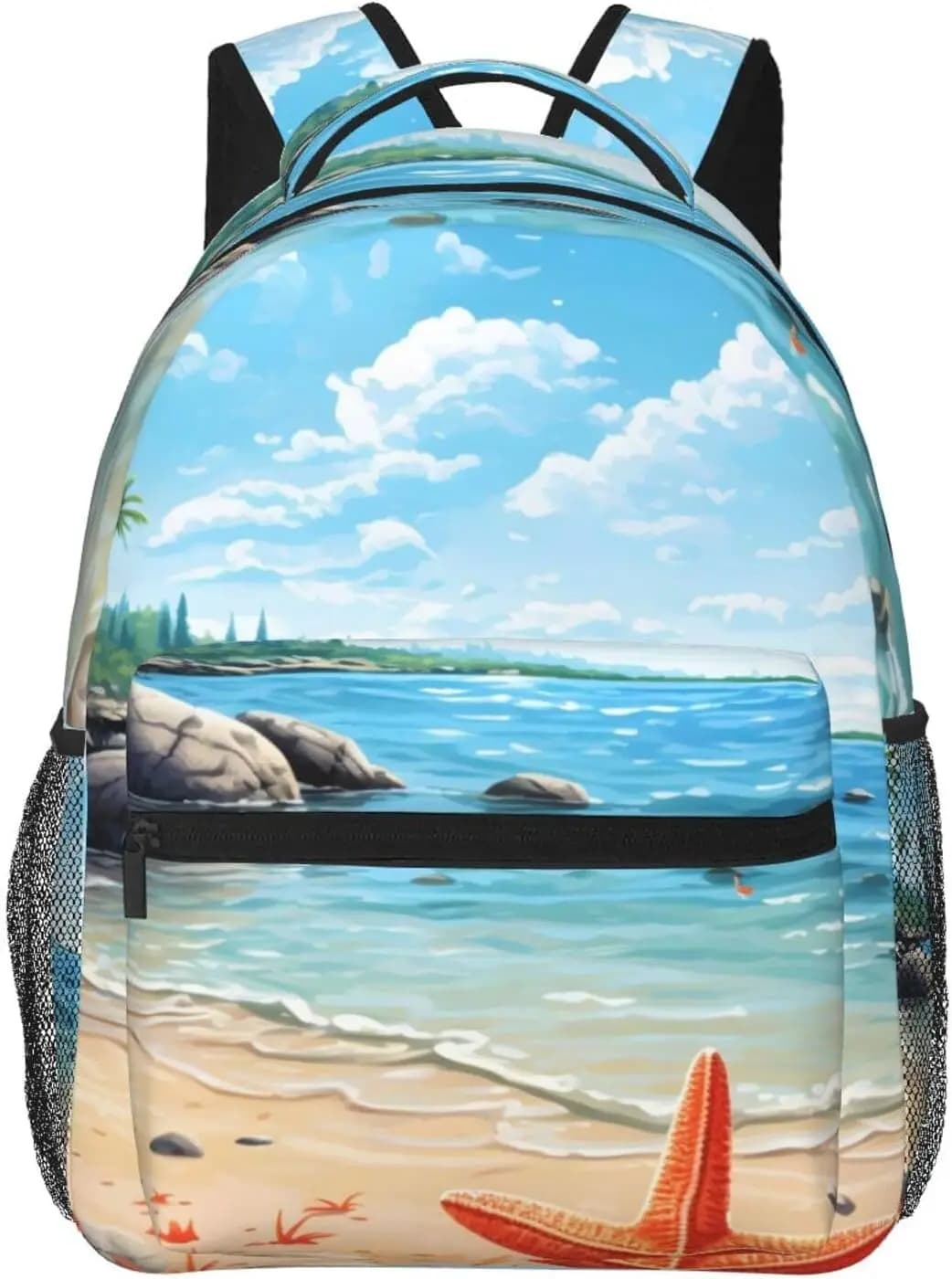 Summer Beach Starfish Zaino leggero per laptop Zaino leggero multiuso da viaggio casual Zaini universitari unisex per me