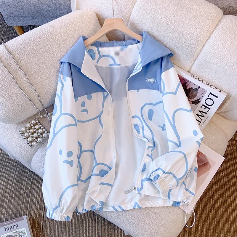 Giacche e Felpe con Cappuccio ITOOLIN con Stampa Anime per Donne, Top Rosa Carino in Stile Giapponese, Abbigliamento Moda Coreana
