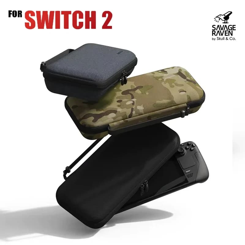 Savage Raven by Skull & Co. Custodia EDC Custodia portatile con guscio rigido Custodia da trasporto per Nintendo Switch 2