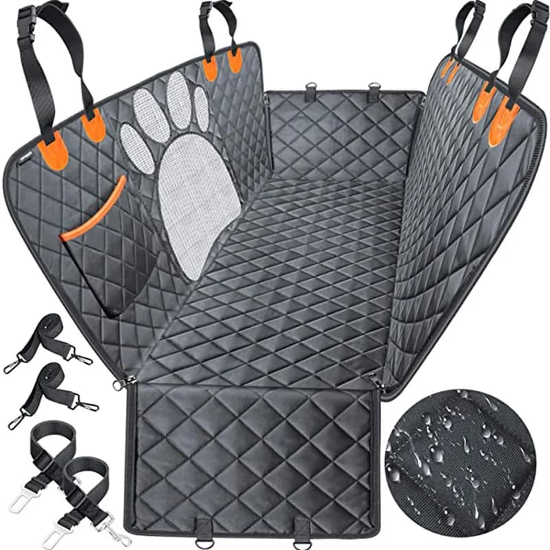 Universal Car Seat Cover, 100% Waterproof, Cane Lover, Back Seat Cover