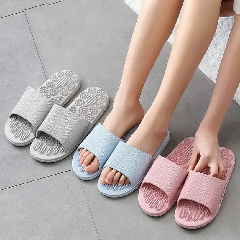 Summer Women Men Slippers Foot Massage One Strap Non Slip Bathroom Slides Indoor Outdoor beach pool Couple Casual Home Sandals