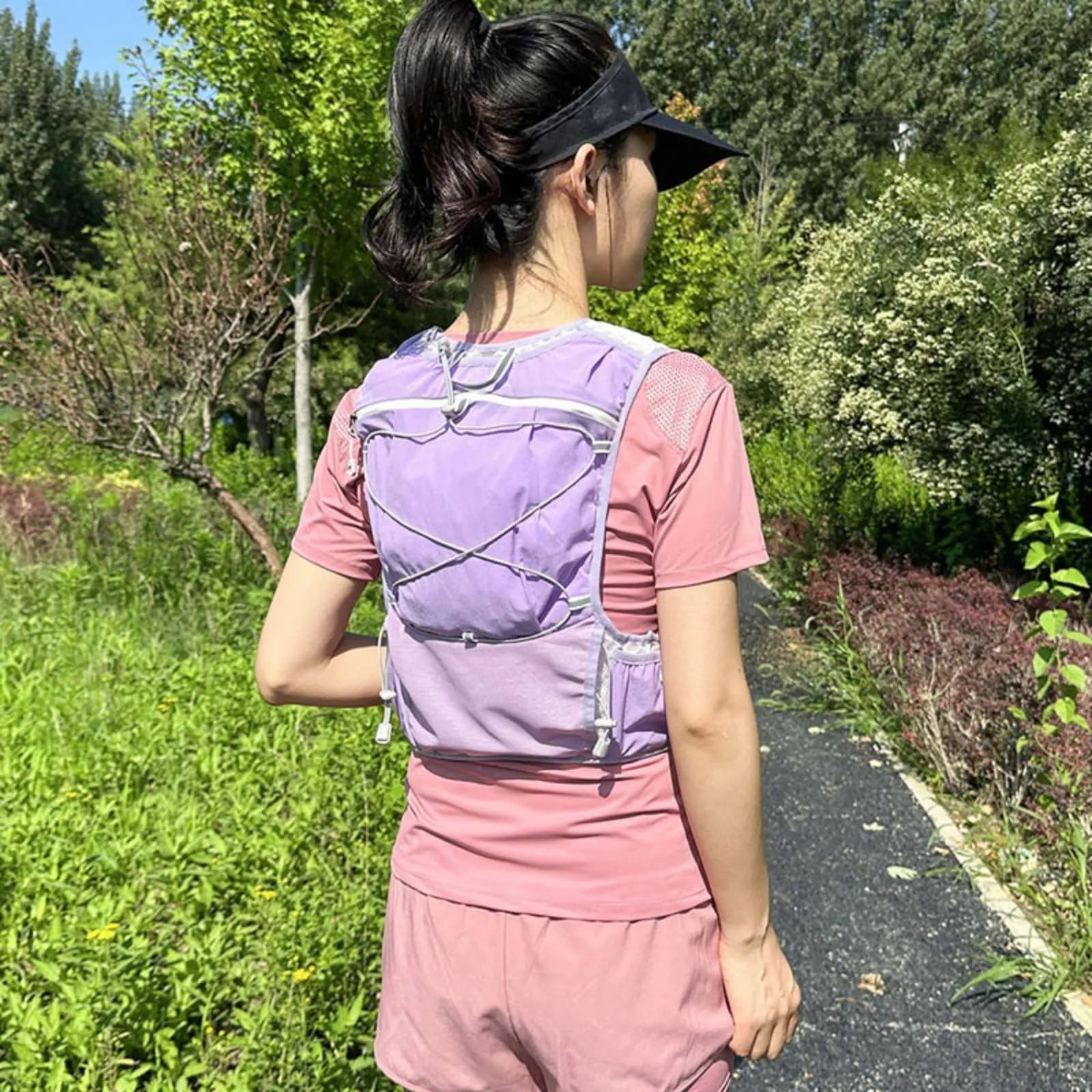 Gilet Idratazione Leggero con Sacca d'Acqua, Zaino Idratazione per Lunghe Distanze, Traspirante, Mani Libere