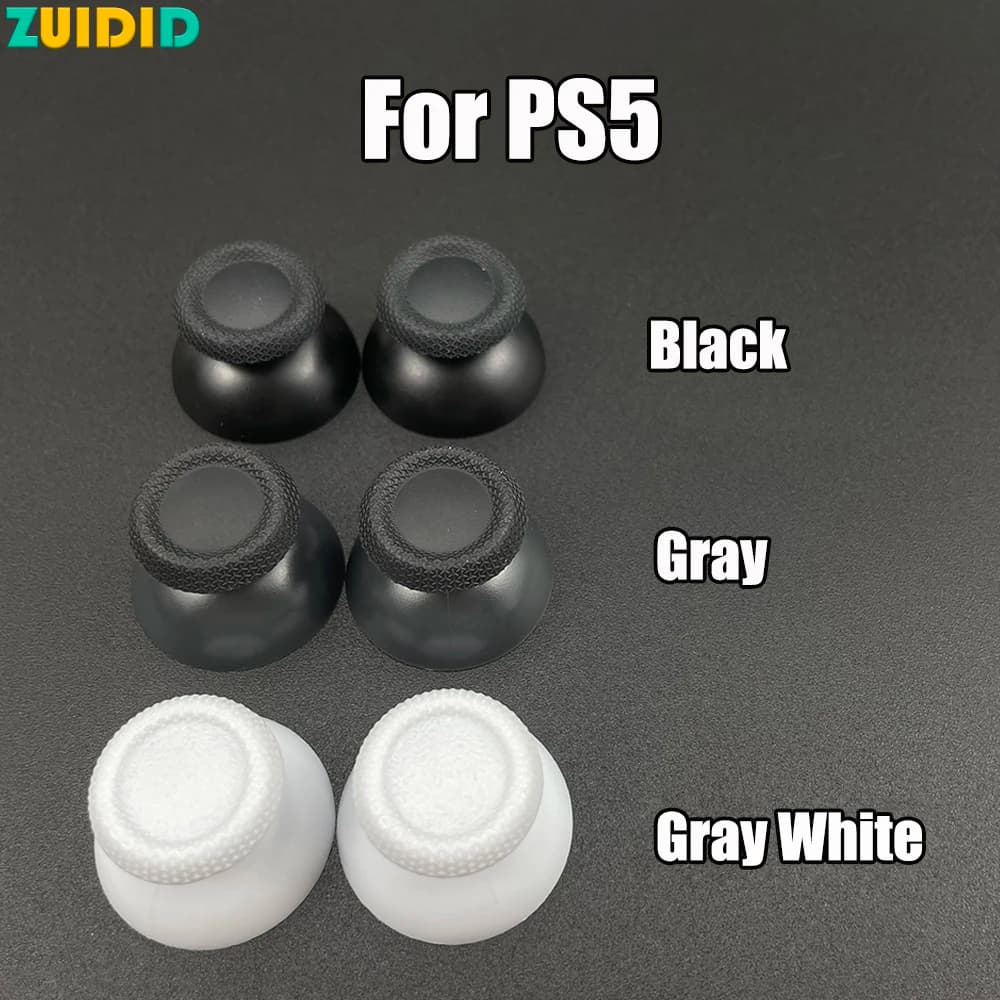 ZUIDID 6 pezzi Cappucci a fungo per joystick analogici 3D neri, grigi e bianchi per controller PlayStation 5 PS5