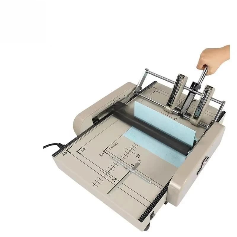 Macchina per Brochure a Prezzo di Fabbrica, Piegatrice per Carta, Macchina per Rilegatura Libri, Cucitrice Elettrica