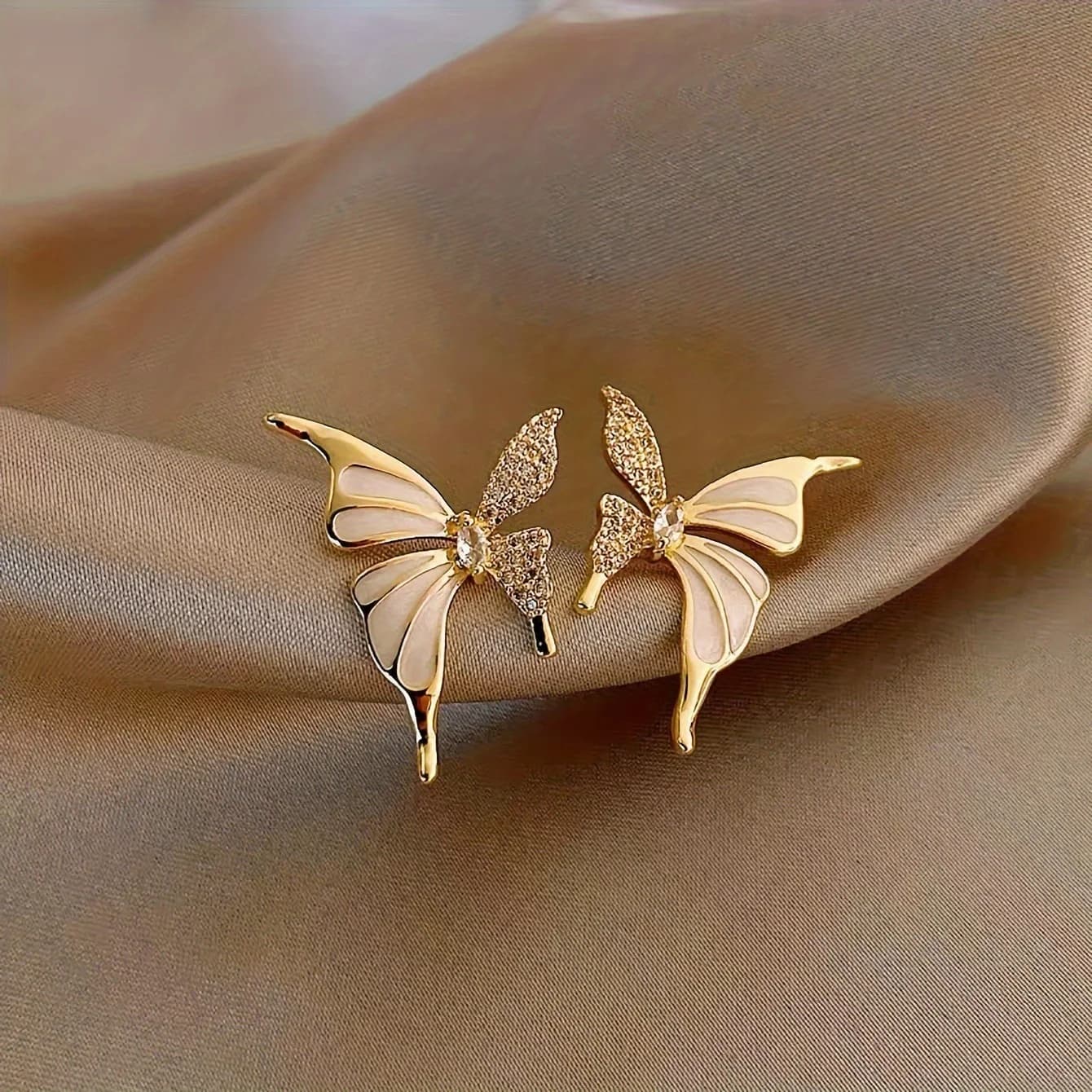 Orecchini a Farfalla in Cristallo con Ago in Argento 925, Stile Coreano, Gioielli da Donna, Nuova Tendenza 2026, Orecchini di Lusso Dolci per Donne