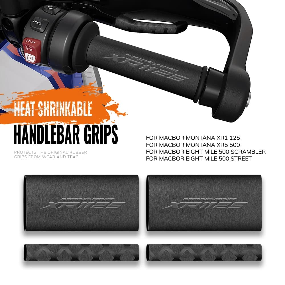 Manopole per manubrio termorestringenti per moto per MACBOR Montana XR1 125 XR5 500 otto miglia 500 leva del freno della frizione guanto per impugnatura