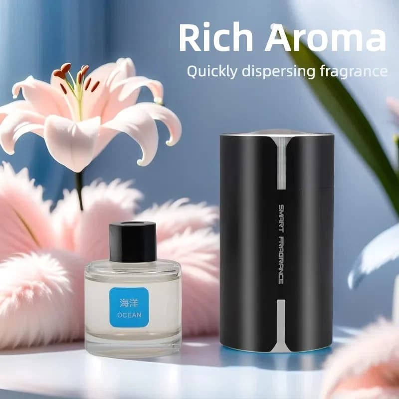 Perfume diffuser for cars with environmental light RGB - Intelligent aromatherapy spray for smell elimination and deodorant for luxury indoor environments