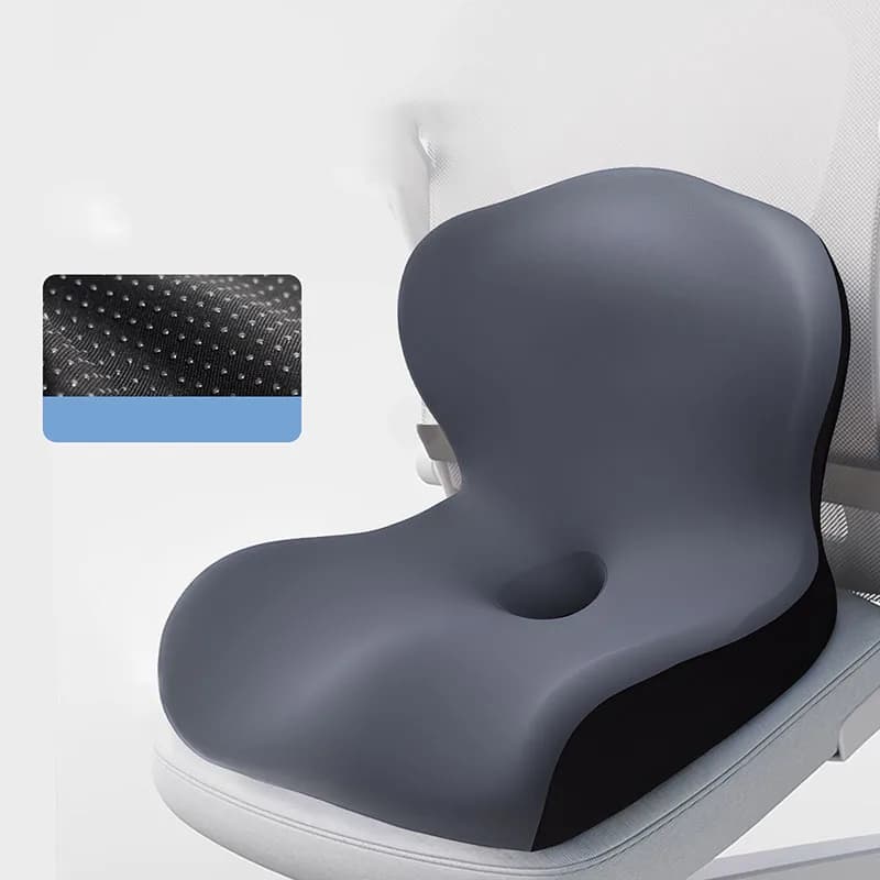 Cuscino per sedia da ufficio in memory foam morbido Cuscino per schienale monopezzo in tinta unita per soggiorno auto Comodo artefatto sedentario ergonomico