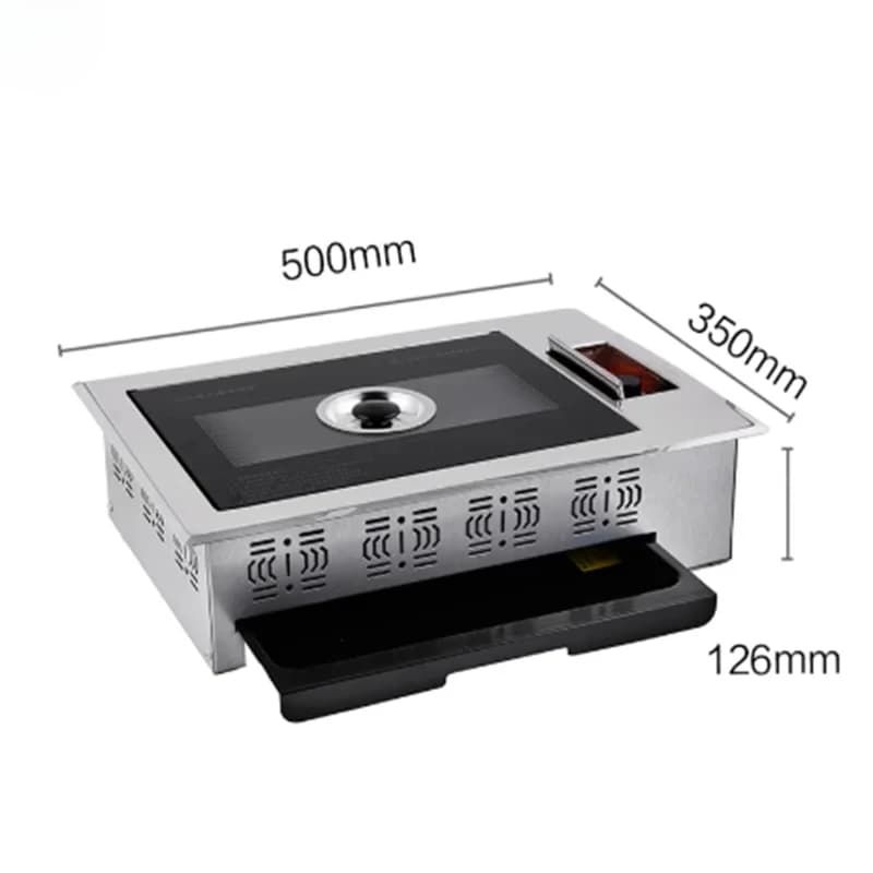 Nuovo forno elettrico a forma di U, forno elettrico coreano antiaderente, piastra per barbecue senza fumo, piastra in ferro per barbecue.