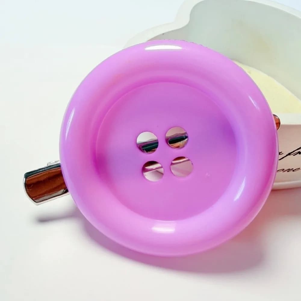 Colorful Extra Large Button Hair Clip Cute Exaggerated Hair Side Clip Dopamine Niche Personality Hair Accessory Cosplay