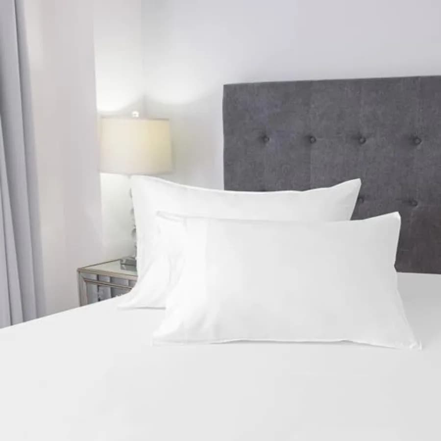 Set di Lusso in Tencel di Eucalipto 100% Organico, Ipoallergenico, Termoregolante, Ultra Morbido e Rinfrescante, Set 2 Pezzi - Bianco