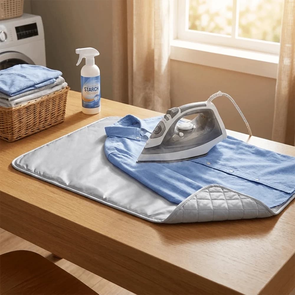 Blanket Heat Resistant Ironing Mat Foldable Double Side Press Pad Compact Quilted Laundry Pad Travel