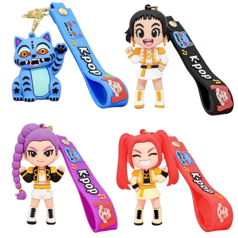 Cute Cartoon K-pop Keychain Pendant, Anime Bag Charm Ornament, Creative Daily Accessory & Birthday Gift