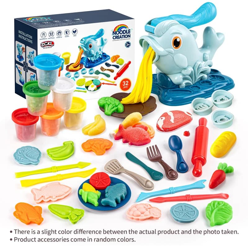 Argilla di gomma per bambini Argilla colorata Argilla ultraleggera Giocattolo Stampo per pressa per noodle Set di giocattoli Regalo giocattolo puzzle fai da te fatto a mano