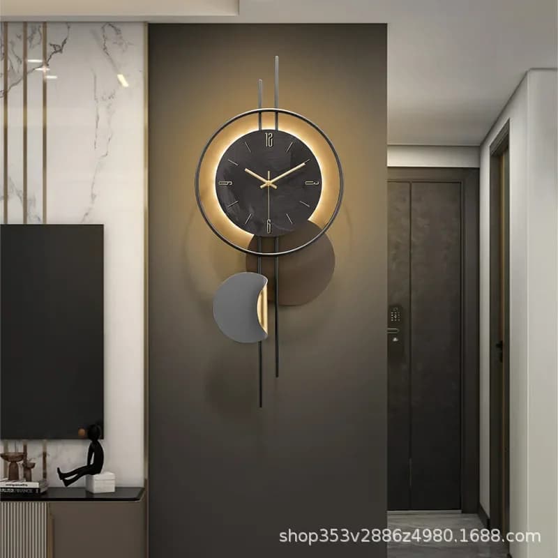 2026 New Internet Celebrity Wall Clock for Restaurant Modern Simple Living Room Home Bedroom Silent Hanging Wall Clock