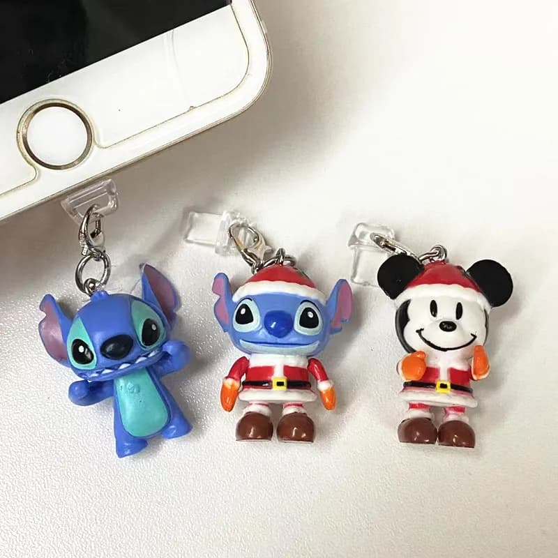Potdemiel Resina Punto Mickey Ciondolo per telefono cellulare Tappi antipolvere per iPhone Samsung Xiaomi Huawei Tipo C Porta di ricarica Android