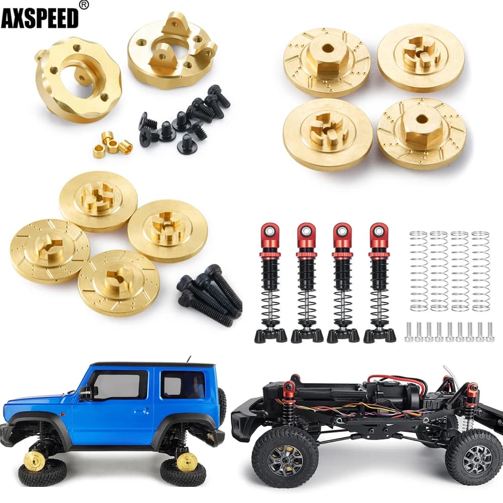 AXSPEED RC Car Body Shell Ottone Contrappeso Mozzo Ruota Combinatore Ammortizzatore Collegamenti Asta per 1/18 Kyosho MINI-Z 4x4 Jimny Parti