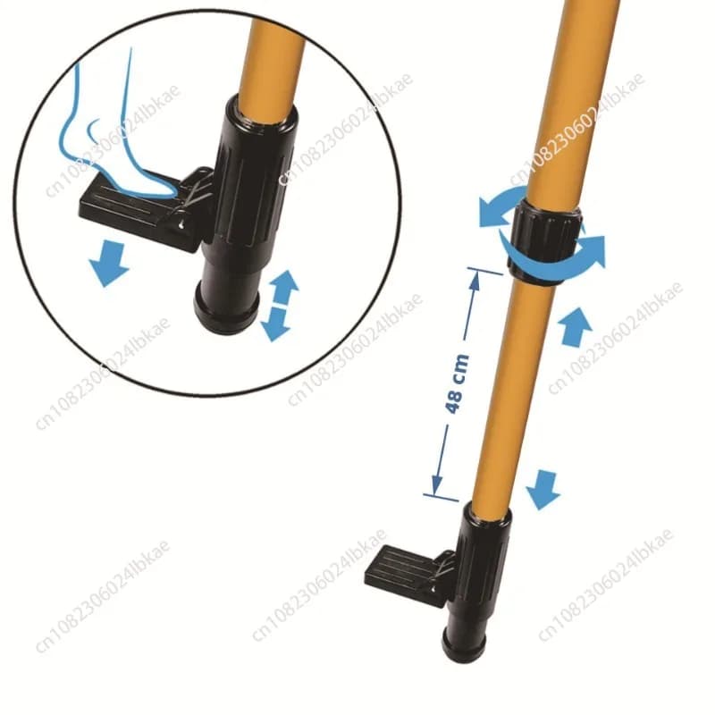 Nuovo Asta Telescopica Livellatrice in Lega di Alluminio Regolabile con Supporto Estensibile per Livella da 1/4'' e 5/8'' - 1 Pezzo
