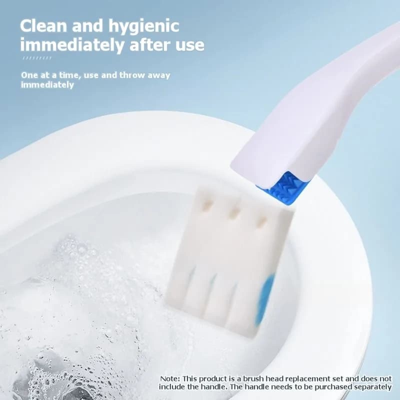 A58Z Per una pulizia efficiente della ciotola del bagno, testine di ricambio per scopino usa e getta, confezione da 12 spazzole usa e getta per WC