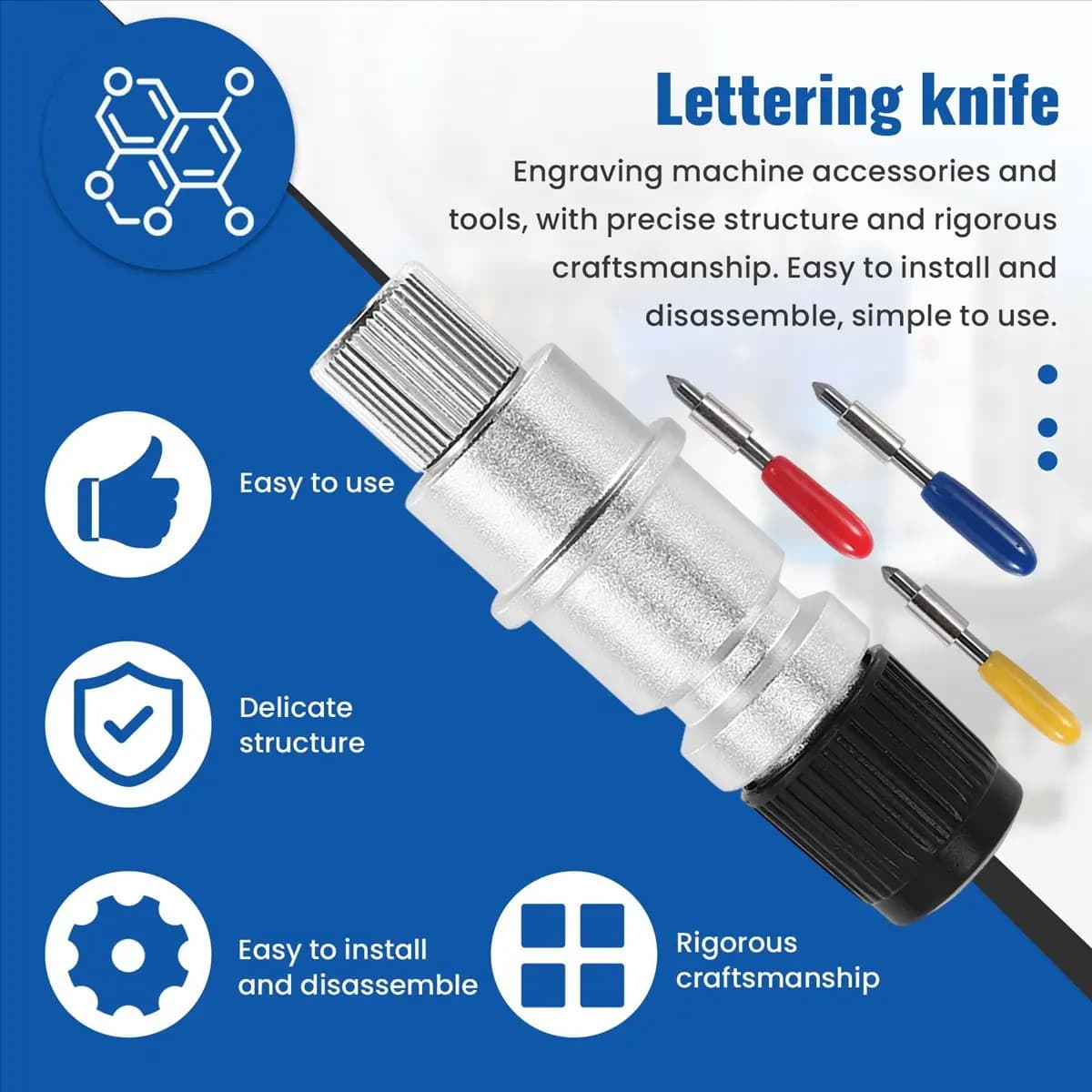 lillili 16Pcs 30/45/60 Degree Graphtec Cb15 Cb15U Vinyl Cutter Blade+Graphtec Cb15 Cb15U Blade Holder