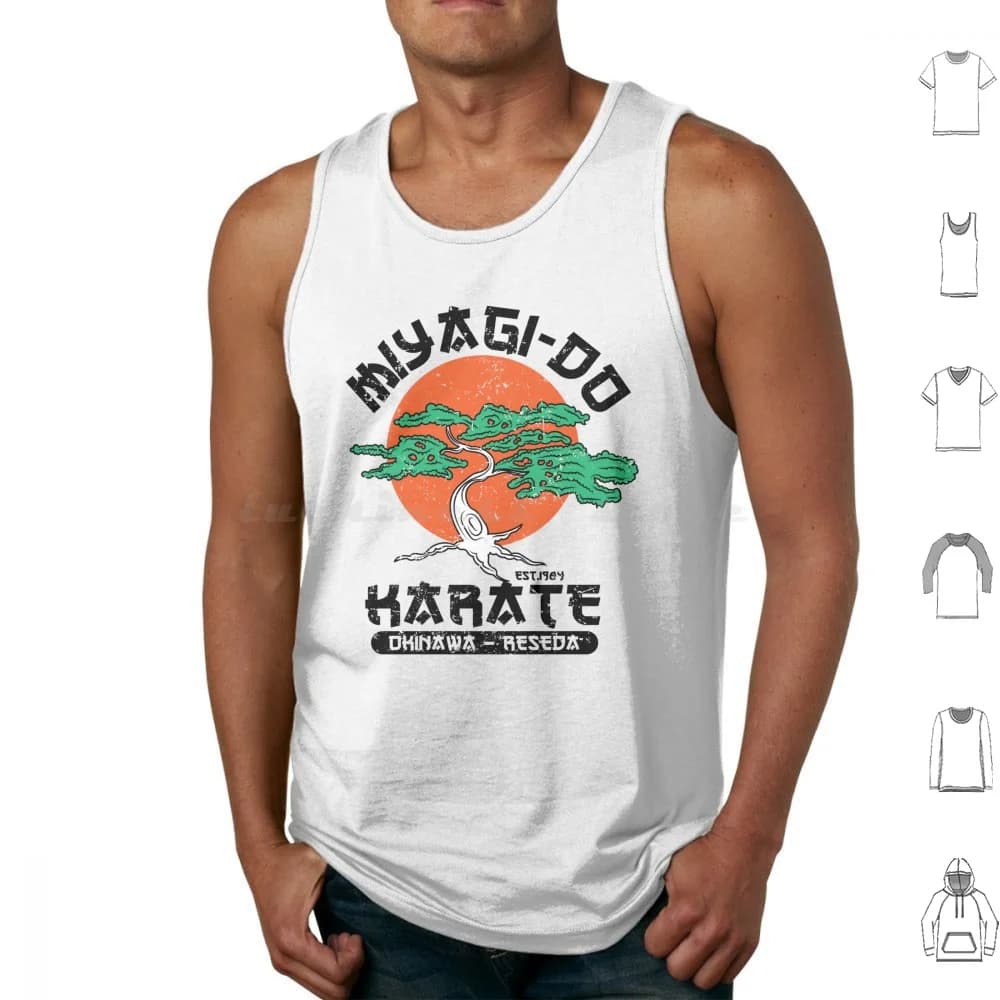 Canotte Canottiere senza maniche Miyagi Karate Spettacoli televisivi Film Cultura pop Geek Nerd Cult Parodia divertente
