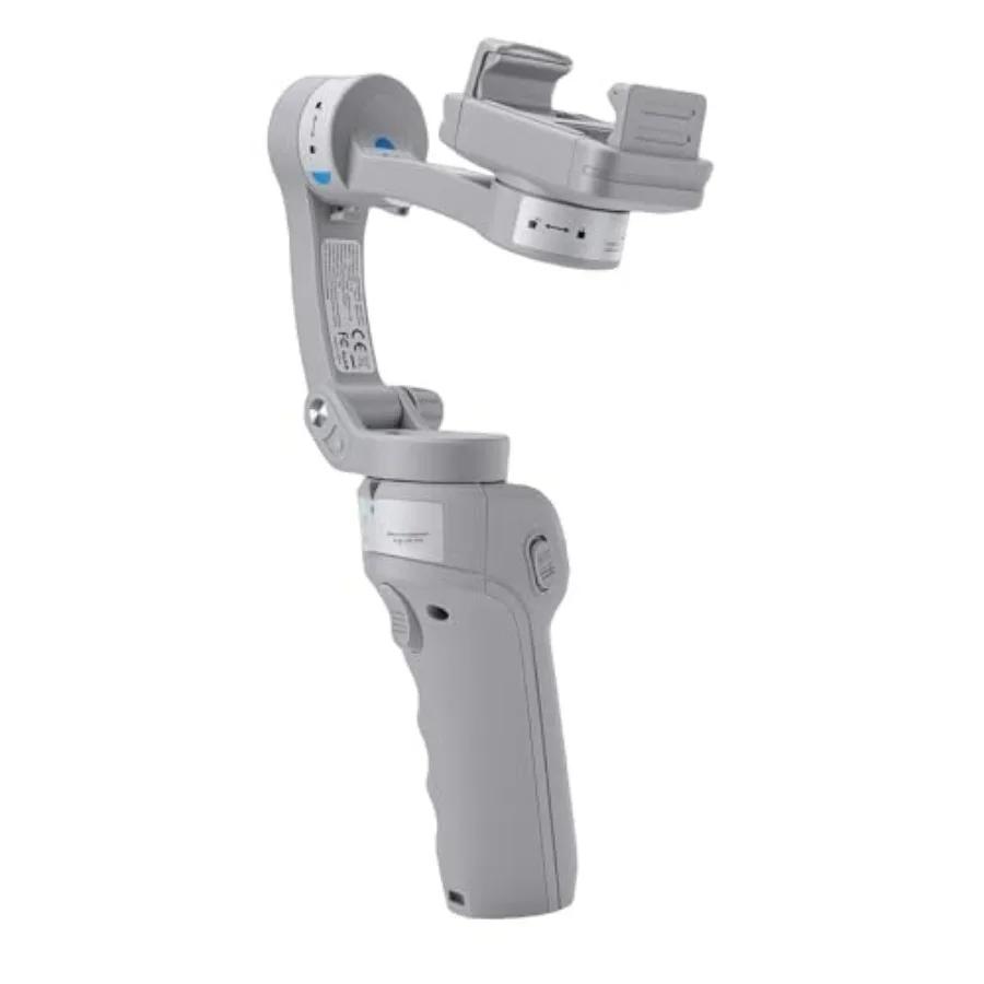 Stabilizzatore Gimbal Pieghevole a 3 Assi per Telefono con Treppiede Integrato e Luce di Riempimento per Smartphone iOS e Android, Bastone Selfie Bluetooth Nero