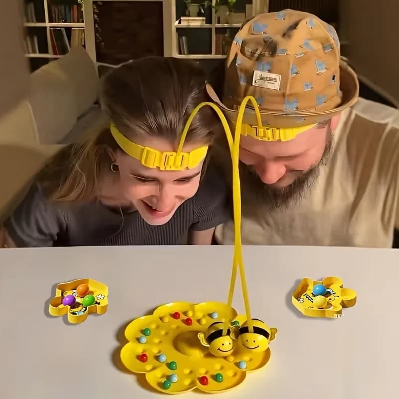 Kids Little Bumblebee Fishing Board Game, Interactive Educational Puzzle Toy, Family Party Game Christmas Gift for Children
