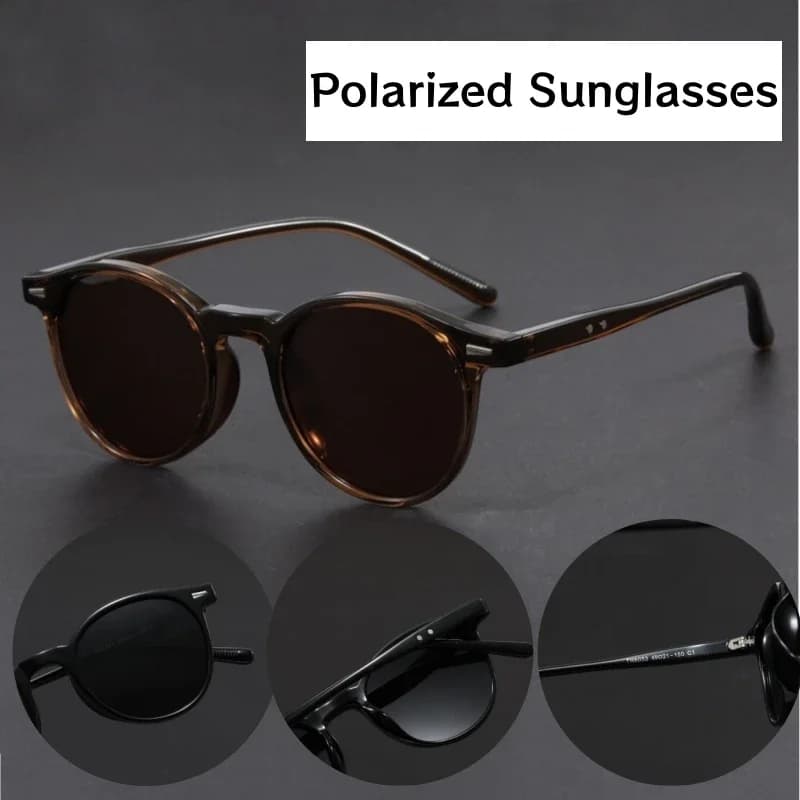New Male And Female Ultralight Round Sunglasses Driving Fishing UV Polarized Fashion Sun Glasses UV400 Glasses