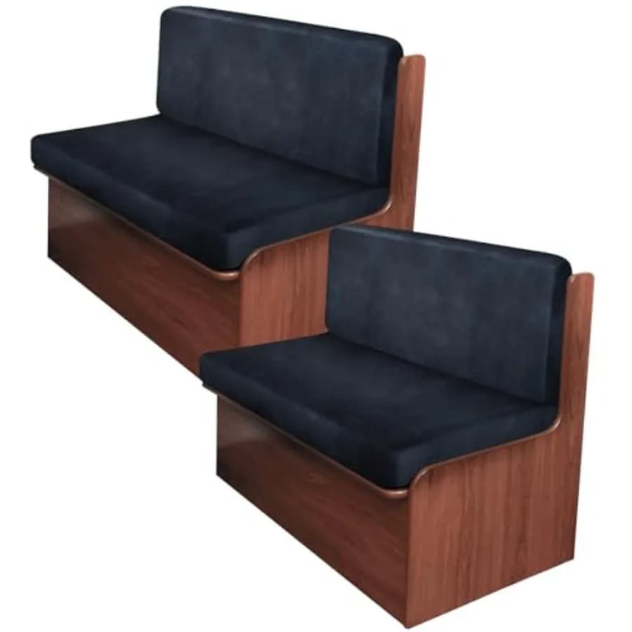 Leather Look RV Dinette Cushion Covers, Stretchable Camper Couch Cushion Covers Washable RV Bench Seat Cover for Travel Trailer