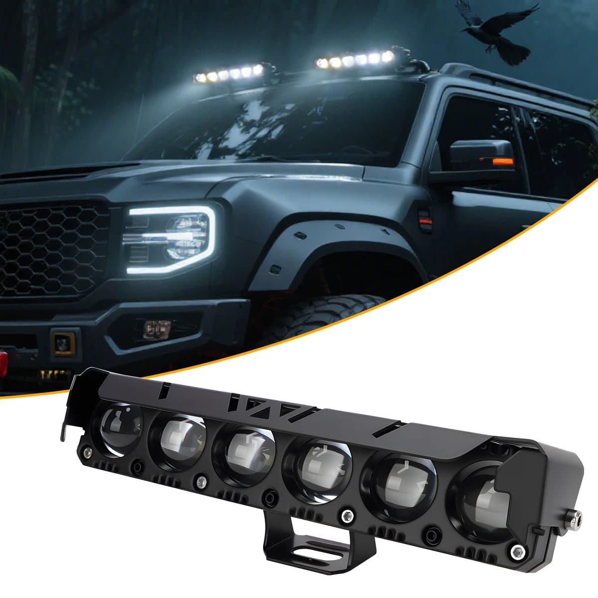Moto Auto LED Luce da lavoro Camion Faro Fendinebbia 9-80V Faretto 60W 3570 6SMD Luce di guida per ATV SUV UTV Doppio colore
