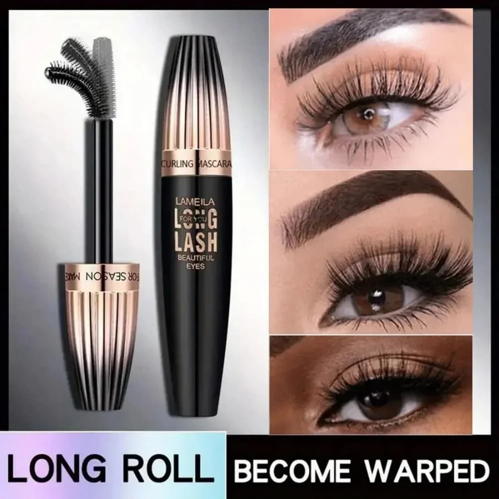 New Silk Fiber Lash Waterproof 4D Mascara Black Eyelash Extension Thickness Extension Cosmetic Eyelashes Great Makeup Tools
