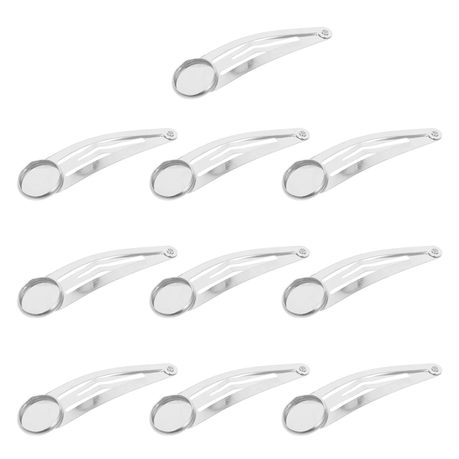 10 Pezzi Base per Fermagli per Capelli in Ferro per Creazione Fai-da-Te di Fermagli, Barrette e Copricapi, Forniture per Artigianato, per Realizzazione Regali di Natale e Compleanno