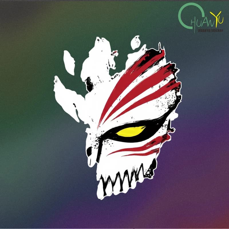 Hollow Car Sticker Death God Kurosaki Ichigo Void Spirit Pressure Mask auto elettrica moto adesivo in vetro verniciato