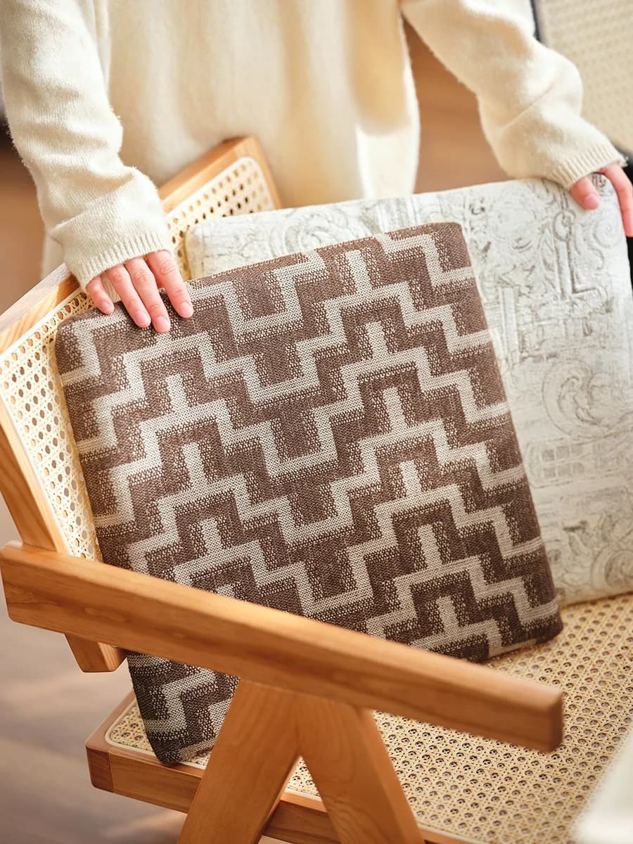 Cuscino per sedia con motivo labirinto di foresta nebbiosa, tappeto cremoso per pavimento, cuscino antiscivolo per finestra, decorazione per la casa rimovibile e lavabile