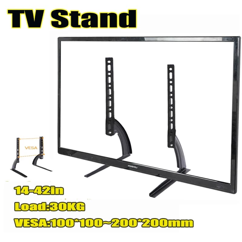 BEISHI Table Top TV Stand Pedestal for 14-42 Inch LCD /LED/OLED/Plasma Adjustabe Universal TVs Screen Monitor Bracket TV Feet