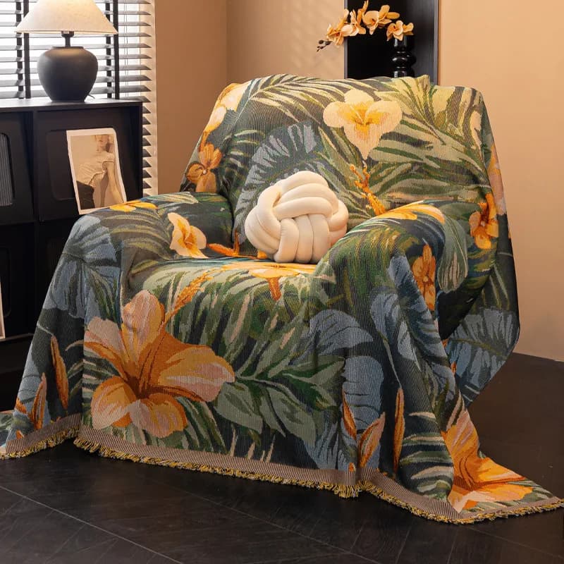 Retro American single sofa cover cloth all inclusive sofa towel high-end all season universal warm decoration sofa cushion cover