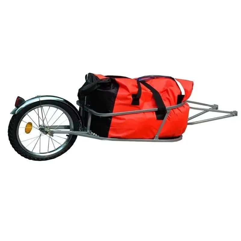 Single-Wheel Bike Trailer | 16" Tyre Cargo Carrier for Touring, Camping & Hauling