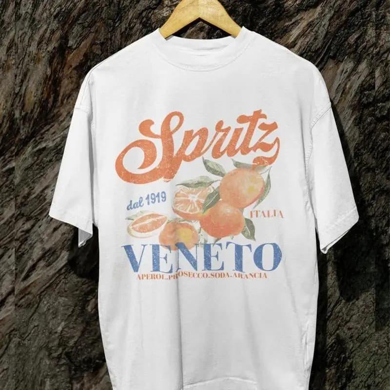 Retro Spritz Italia Vaneto aesthetic T Shirt S 5XL