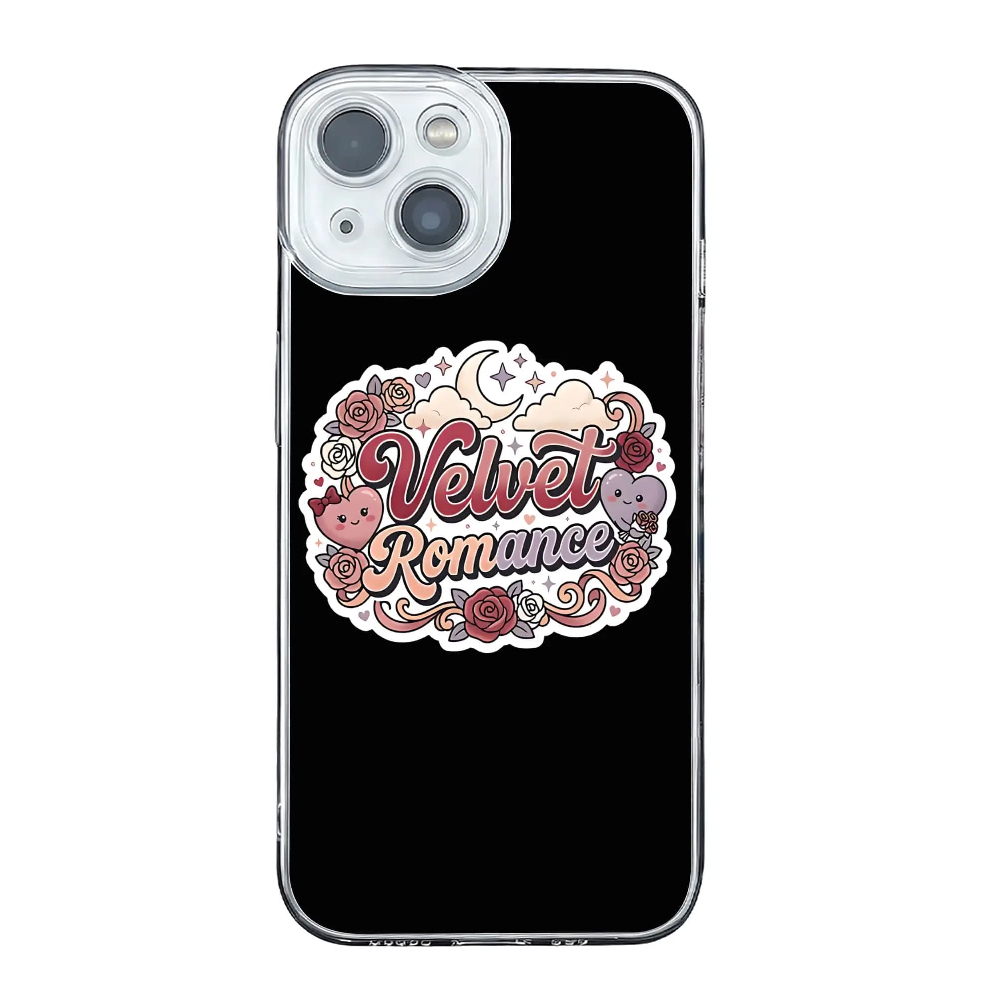 Custodia Antiurto per iPhone 17 16 15 14 13 12 11 Pro Max - Collezione Velvet Romance Love Aesthetic