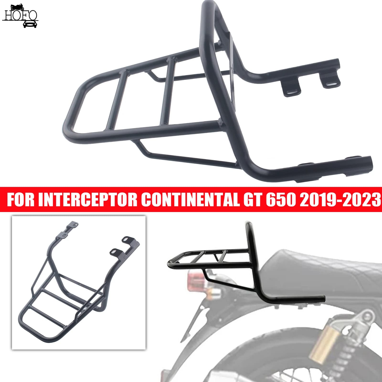 Portapacchi posteriore Portapacchi Top Box Valigia Carrier Board PER INTERCEPTOR CONTINENTAL GT 650 2019-2023