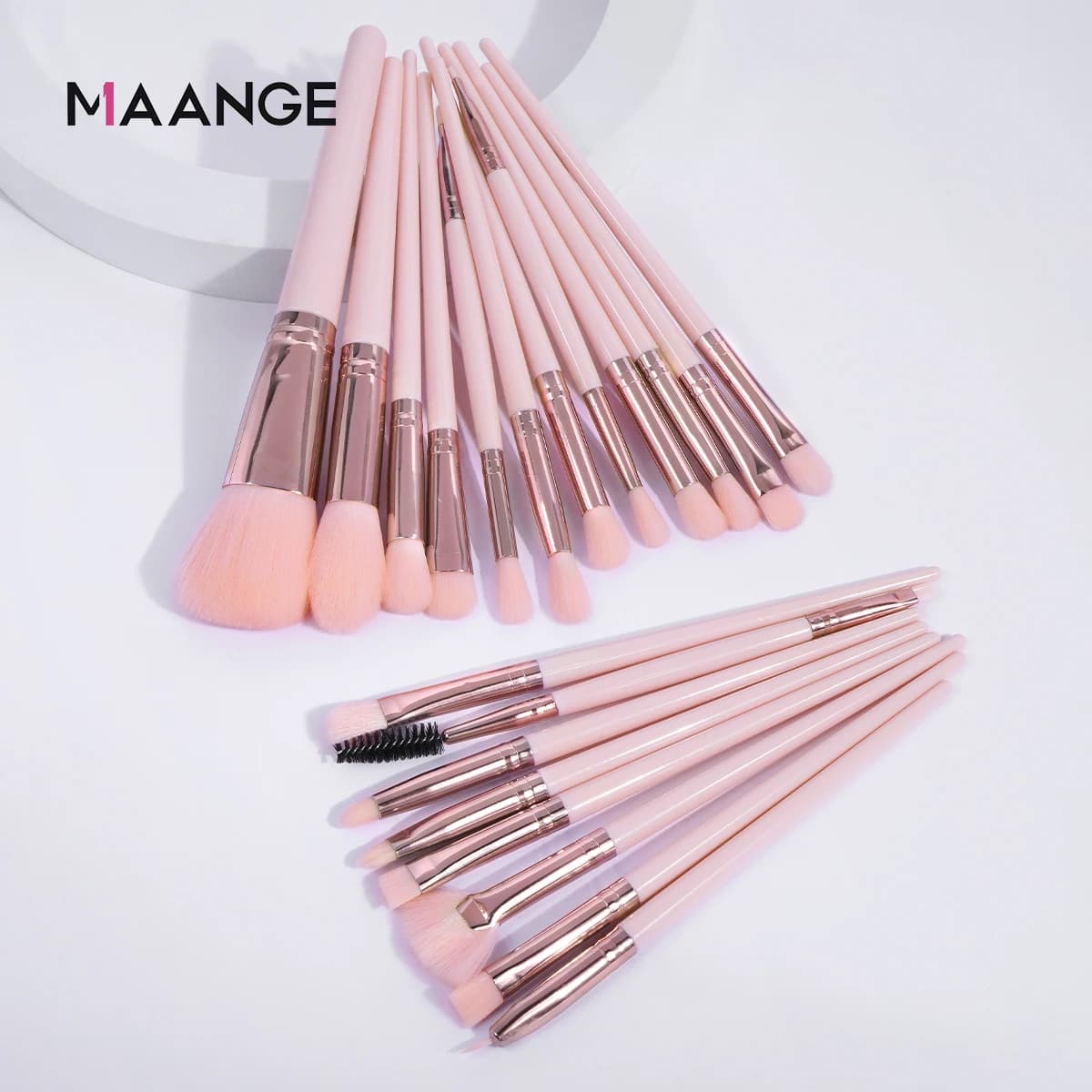 MAANGE Set of 20 Makeup Brushes, Cypriot Brush, Blush Brush, Corrector Brush, Umbrella Brush, Eyebrow Brush, Smooth Brush