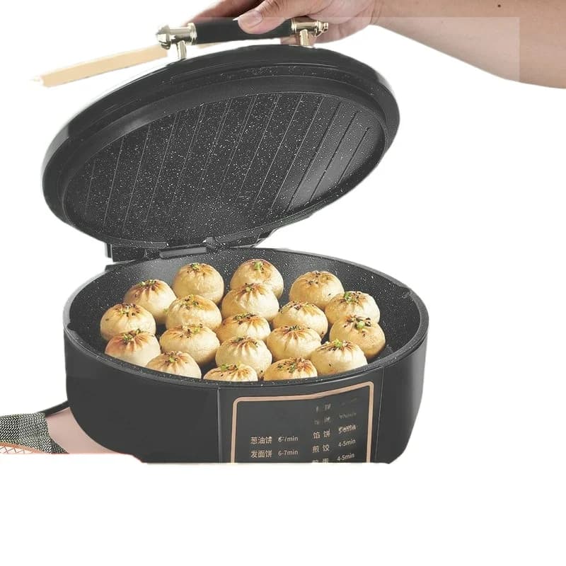 Electric tortiera Multifunction double-sided pan for domestic use, enlarged, fried, fried, grilled