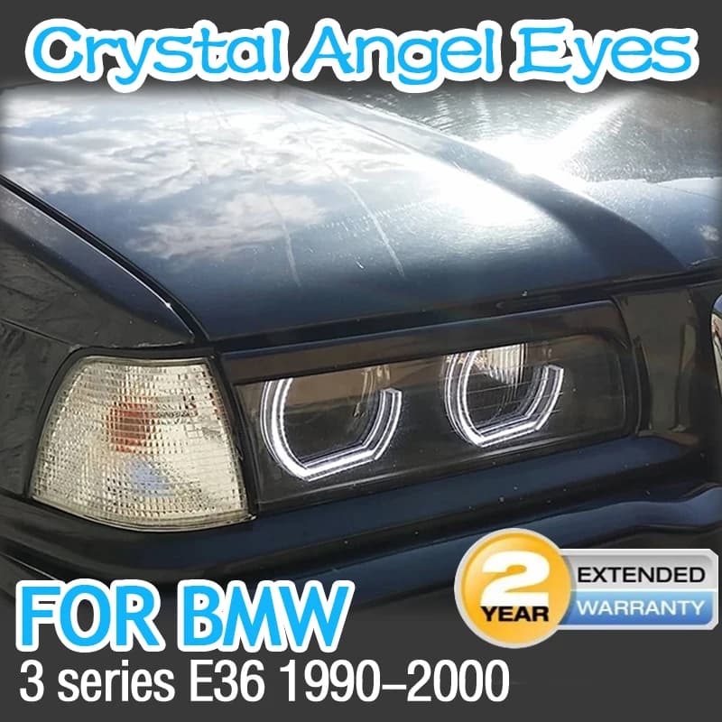 Per BMW serie 3 E36 316i 318i 320i 323i 325i 1990-2000 Retrofit DTM M4 Style LED Crystal Angel Eyes anelli Kit