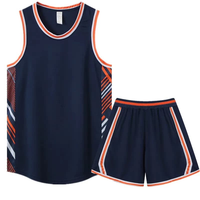 Men's Basketball Uniform Set American Style Sleeveless Sportswear Breathable Competition Training Team Clothing Casual Outfit
