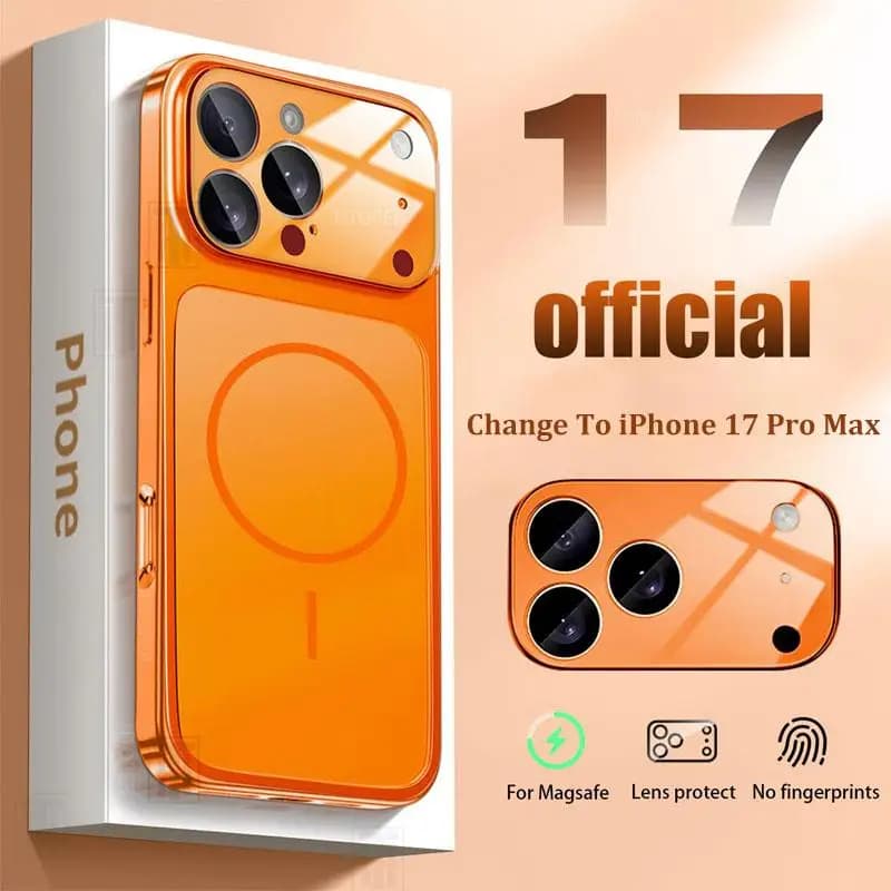 Custodia originale in vetro nano opaco per iPhone 17 Air 16 15 14 13 Pro Max 17Pro magnetica per armatura di ricarica wireless Magsafe Funda