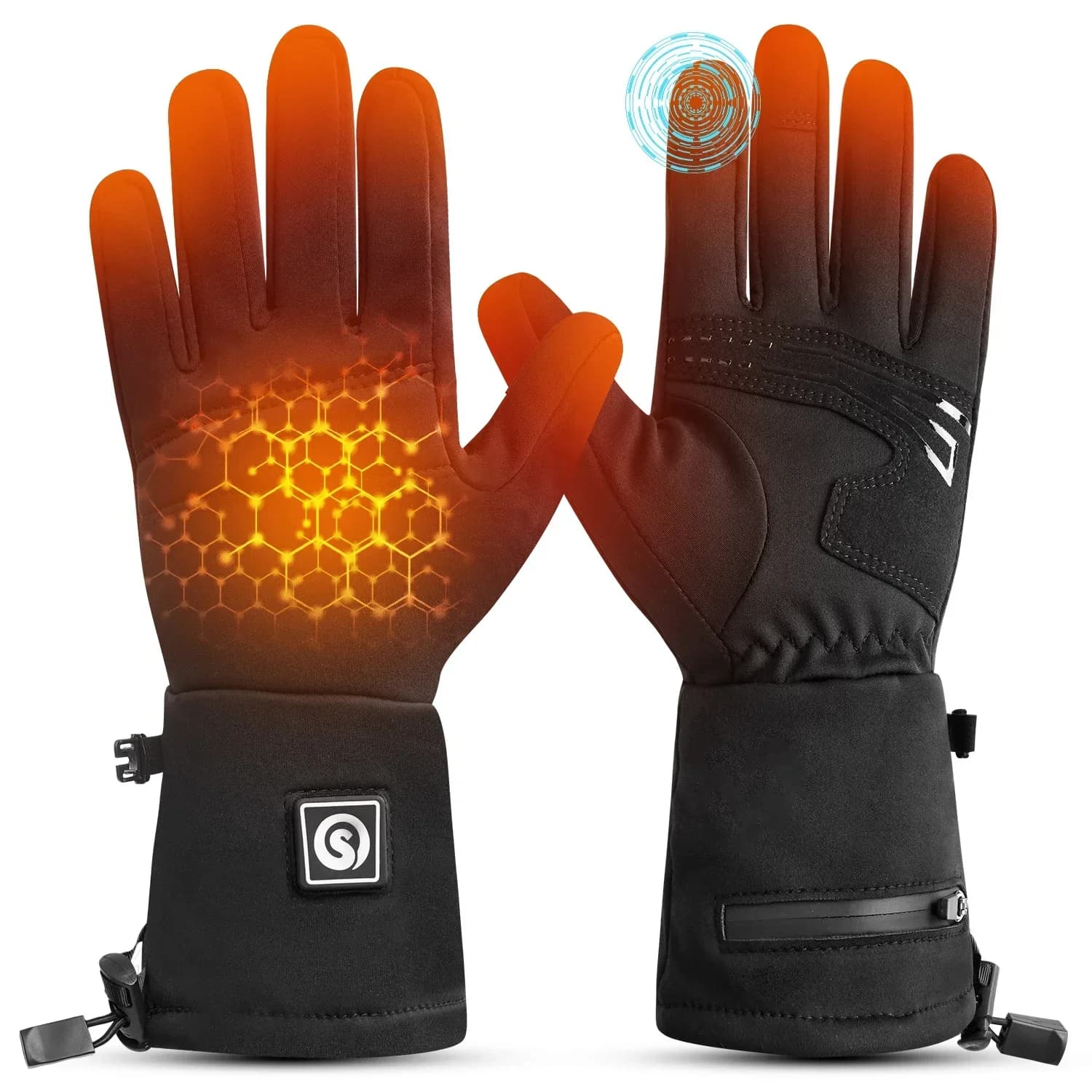 SAVIOR Electric Gloves for Winter Cycling, Thermal, Breathable, Water-proof, with Battery, for Motorcycles and Bicycles